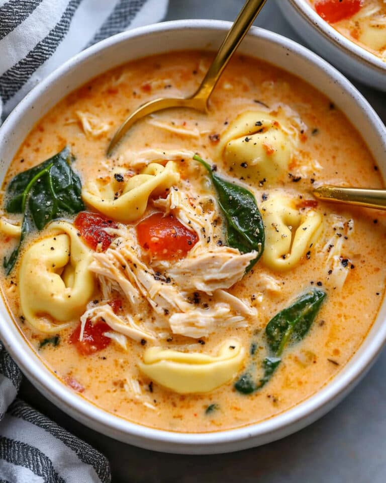 Creamy Tuscan Garlic Tortellini Soup Recipe