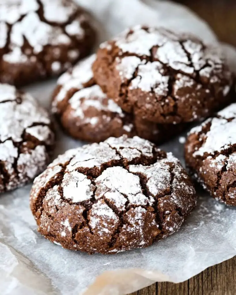 Brownie Mix Chocolate Crinkle Cookies Recipe