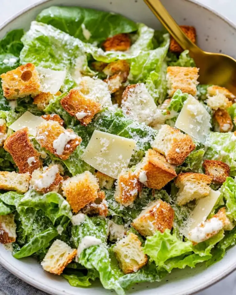 Caesar Salad and Homemade Caesar Salad Dressing Recipe