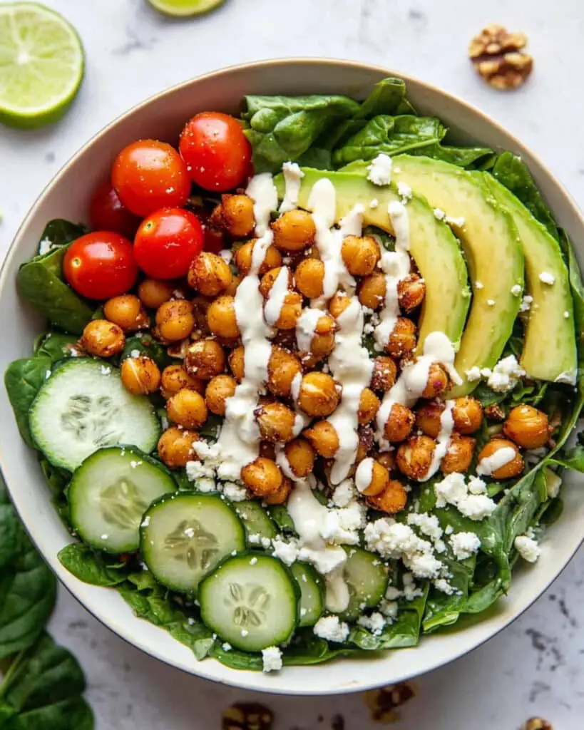 Crispy Chili Lime Garbanzo Beans Salad Recipe