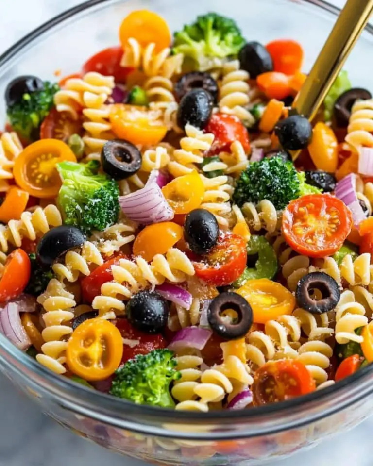 Easy Pasta Salad Recipe with Fresh Veggies