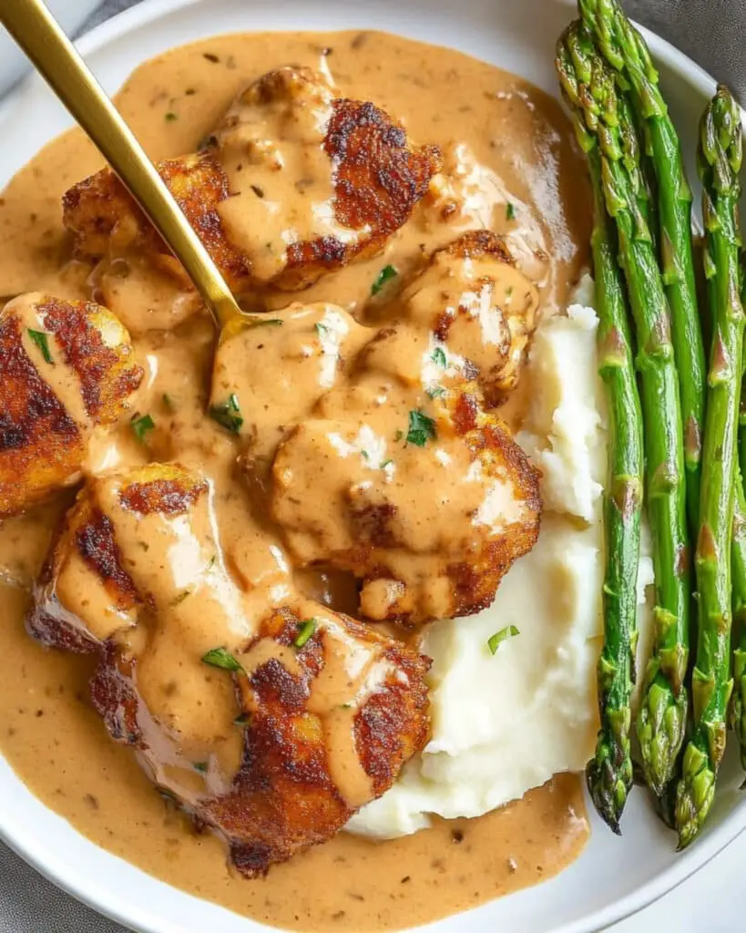 Garlic Parmesan Chicken and Gravy Recipe