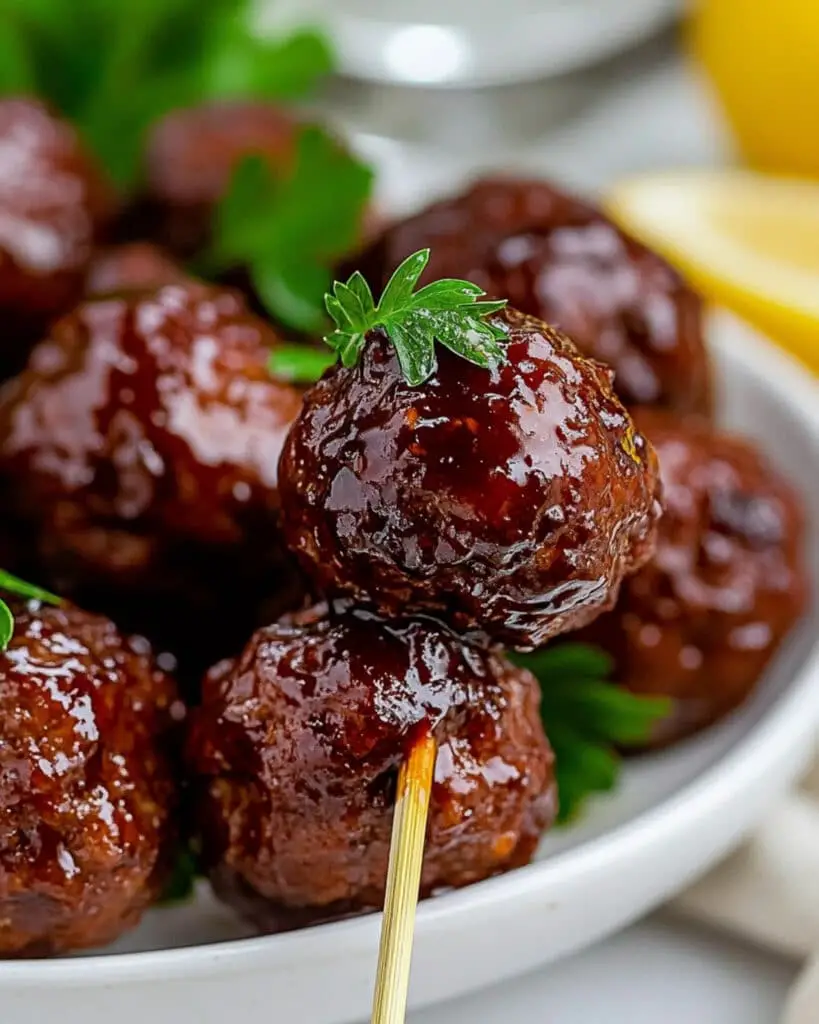 Homemade Slow Cooker Grape Jelly Meatballs Recipe