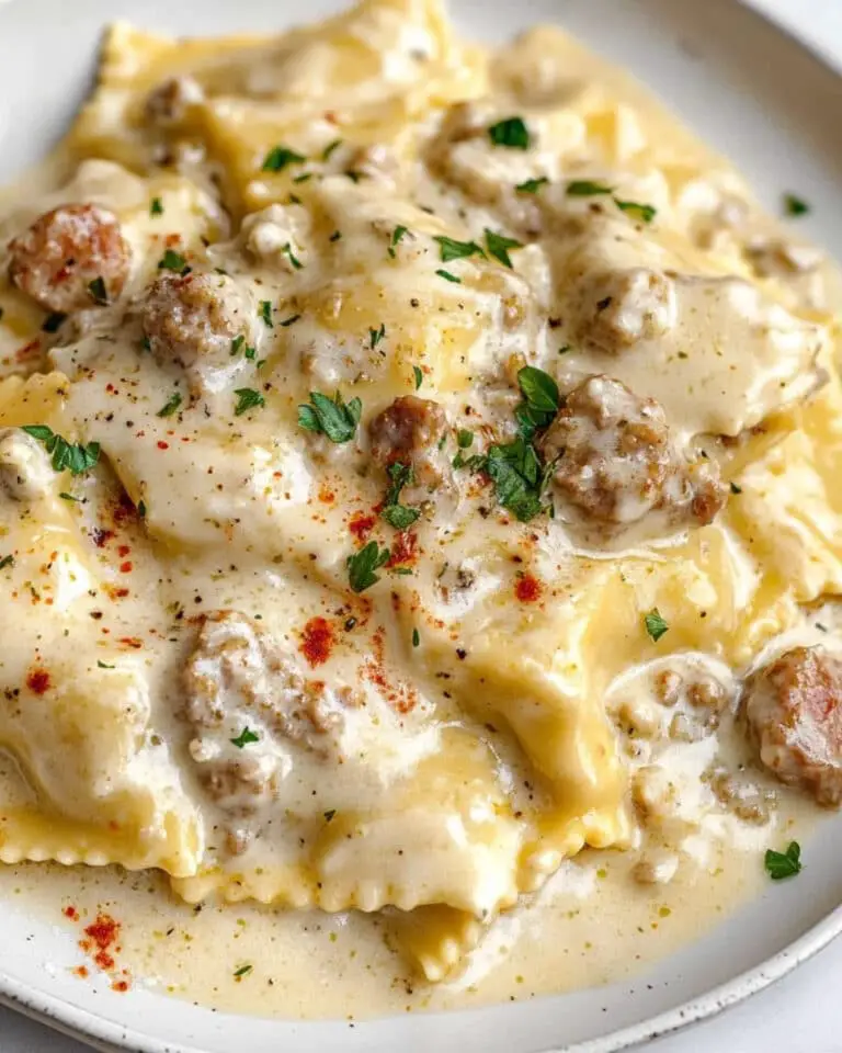 Sausage Alfredo Ravioli Lasagna Recipe