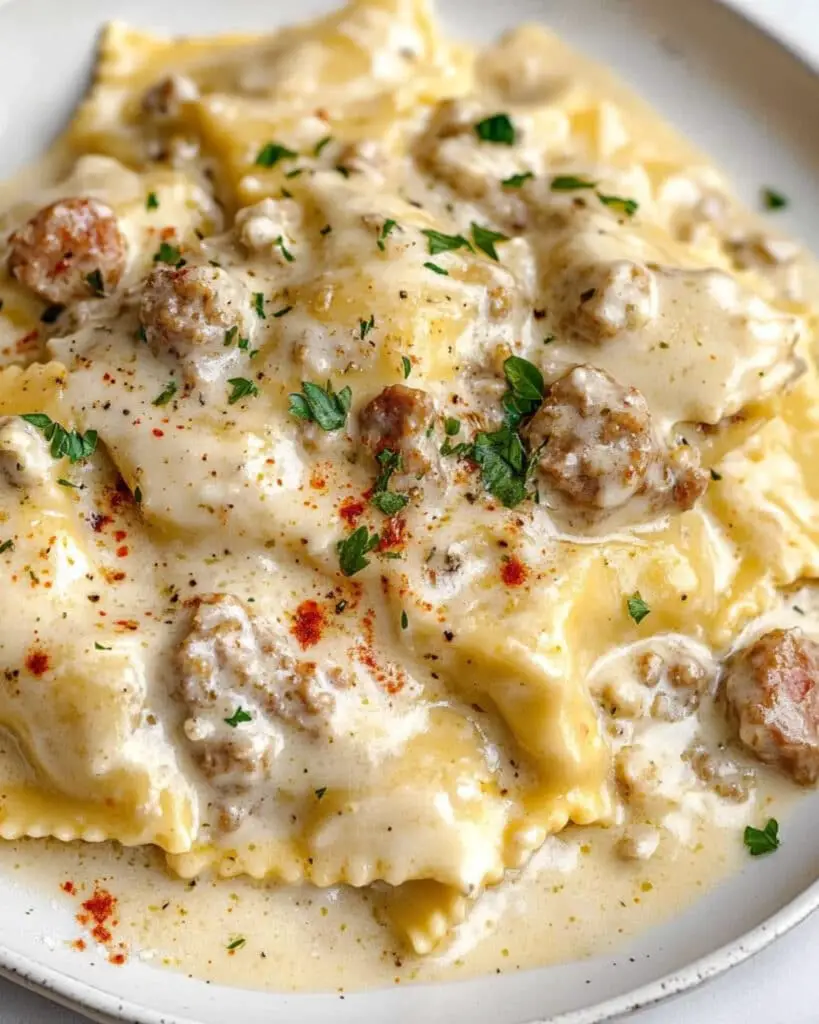 Sausage Alfredo Ravioli Lasagna Recipe