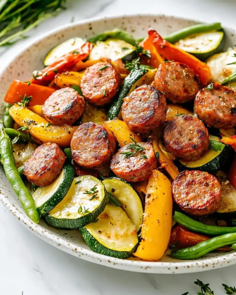Air Fryer Sausage with Vegetables Recipe