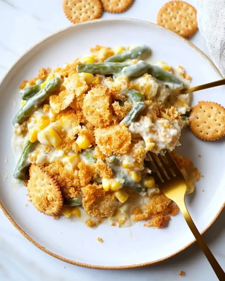 Green Bean and Corn Casserole with Cheese Recipe
