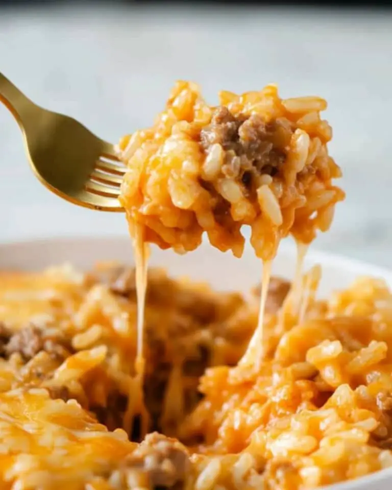 Instant Pot Cheesy Ground Beef and Rice Recipe