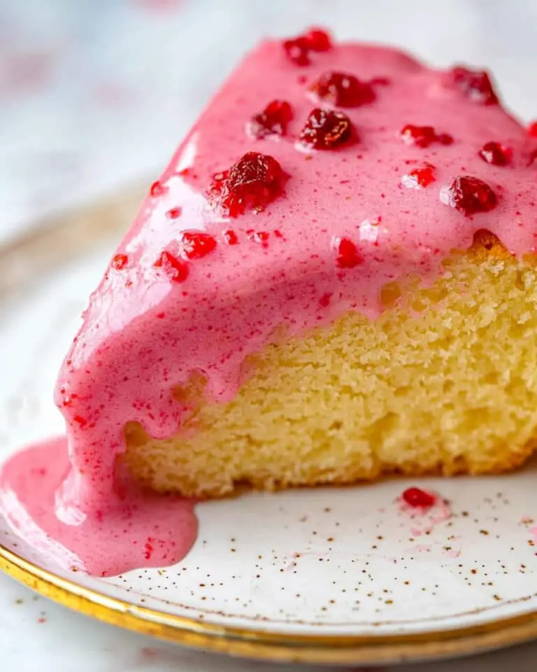 Pound Cake with Strawberry Icing Recipe