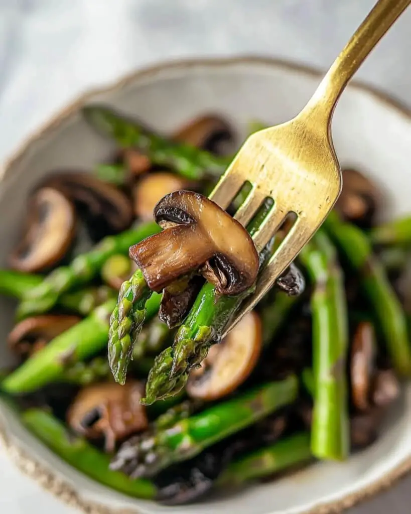 Sautéed Asparagus with Mushrooms Recipe