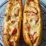 Cheesy Chicken Pesto Garlic Bread Recipe