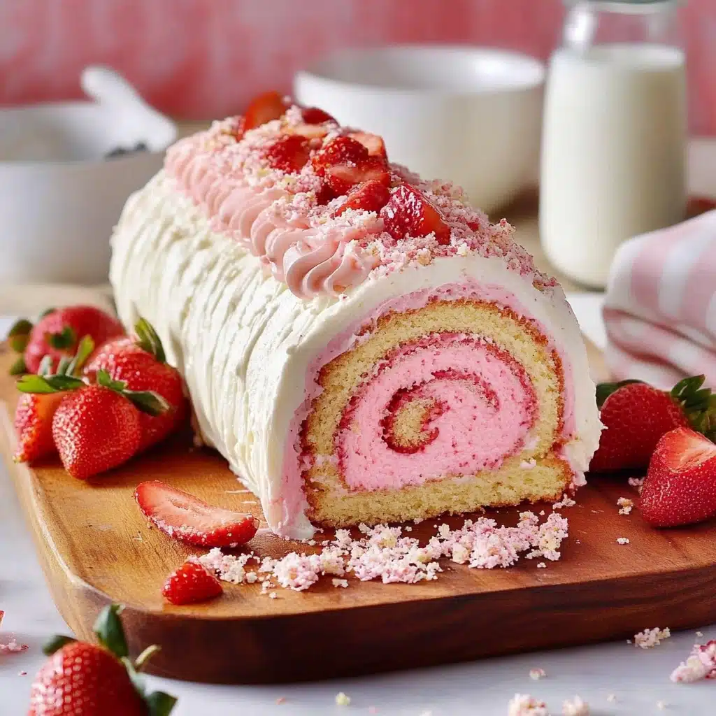 Strawberry Shortcake Swiss Roll Delight Recipe - Recipe Image