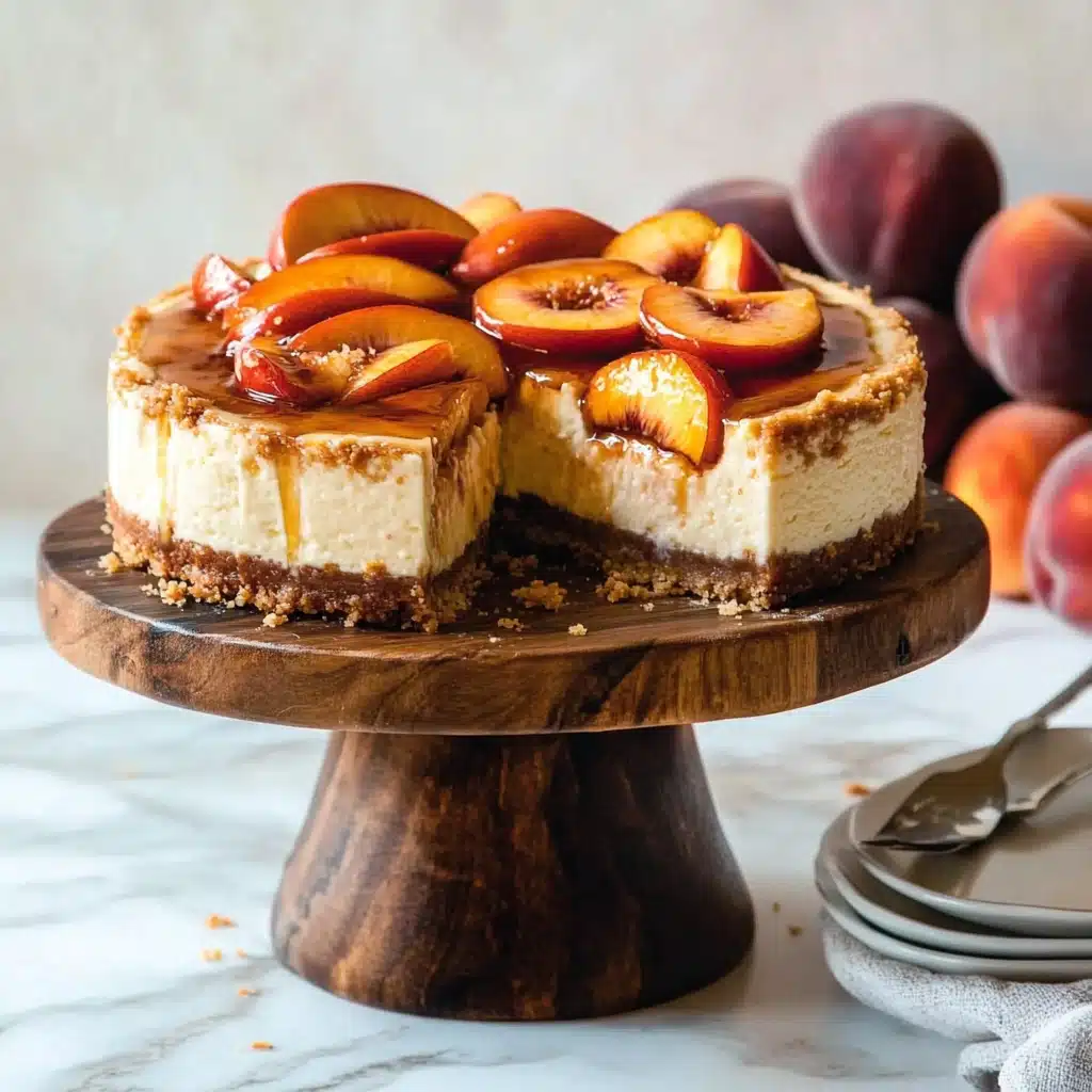 Peach Cobbler Cheesecake Delight Recipe - Recipe Image