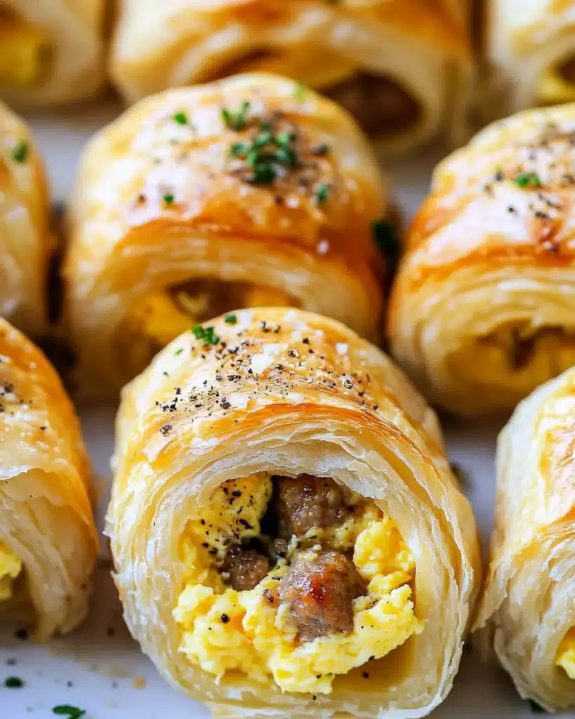 Cheesy Sausage and Egg Breakfast Roll-Ups Recipe