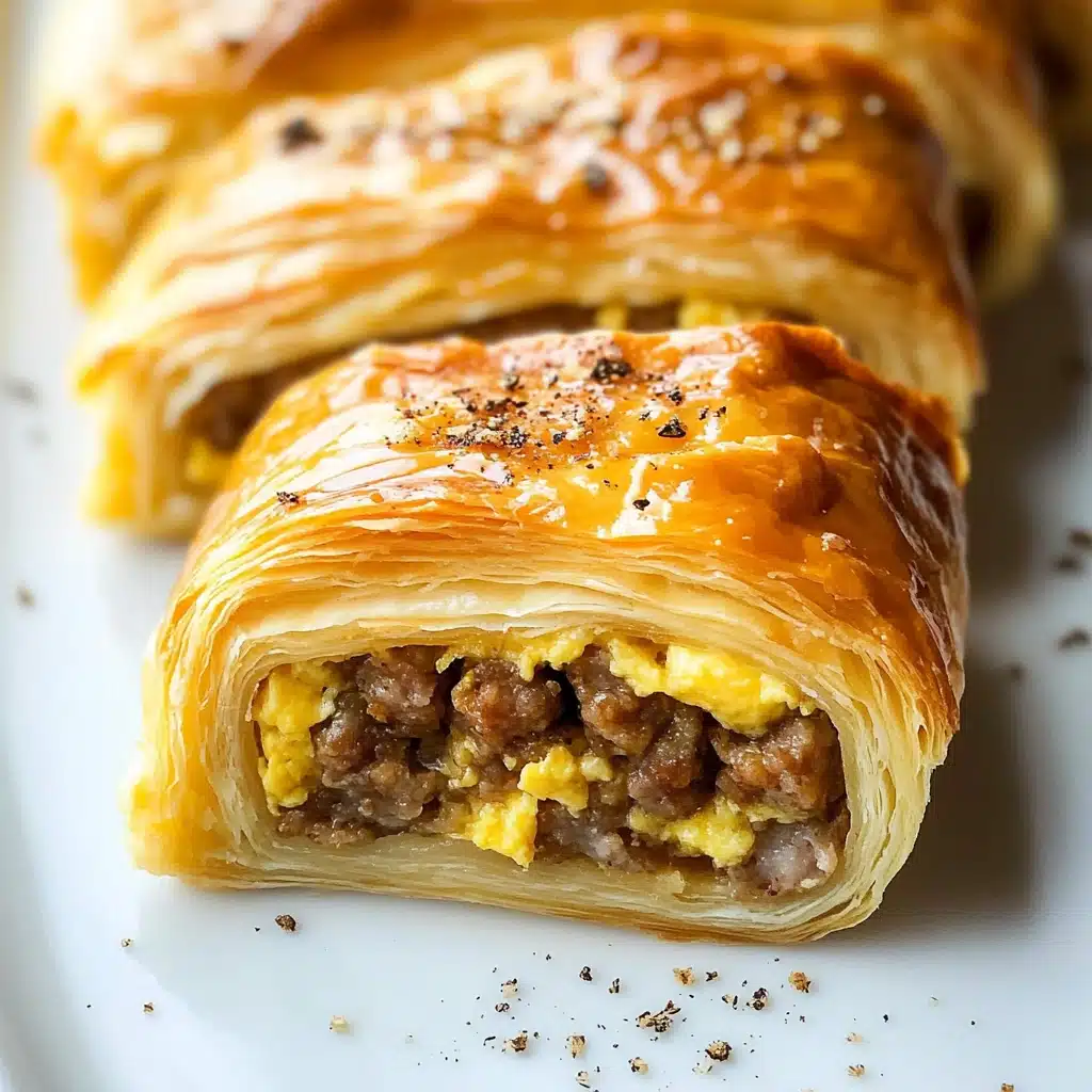 Cheesy Sausage and Egg Breakfast Roll-Ups Recipe - Recipe Image