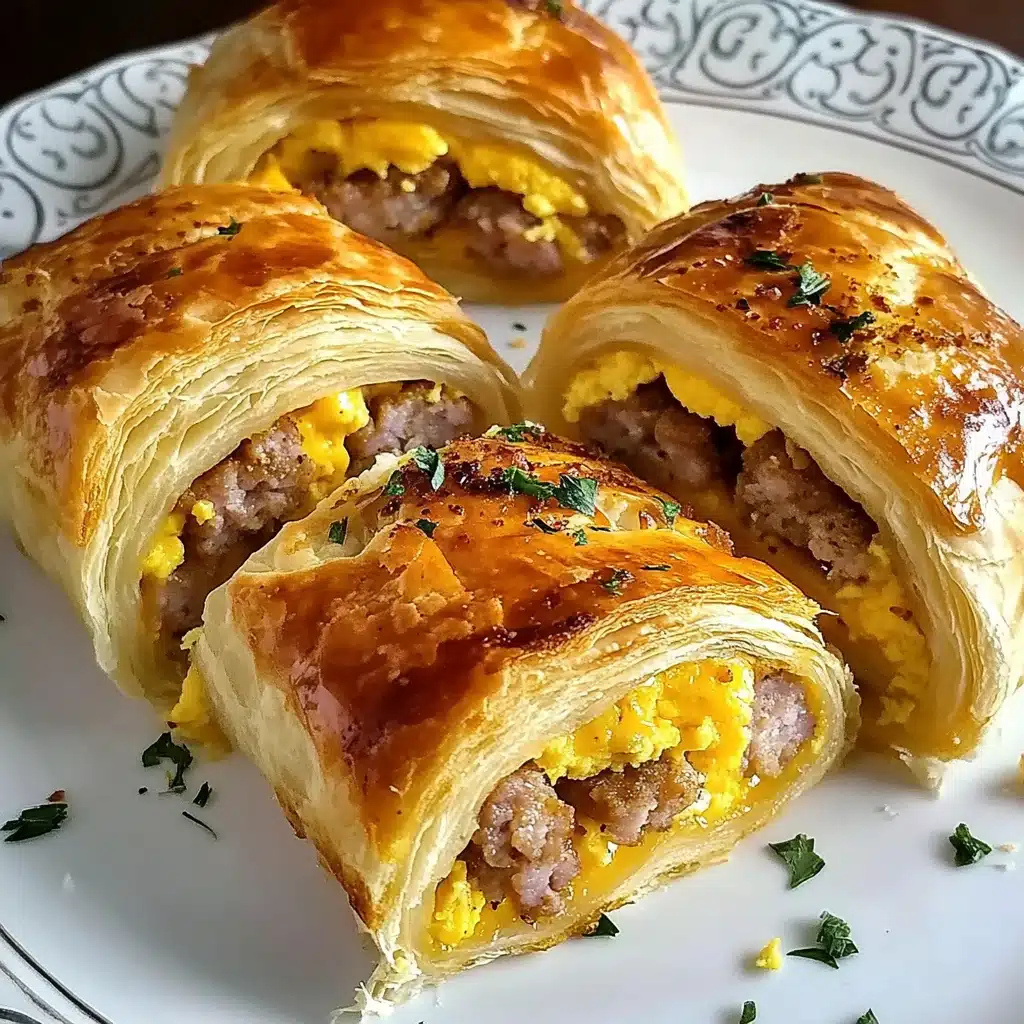 Cheesy Sausage and Egg Breakfast Roll-Ups Recipe - Recipe Image