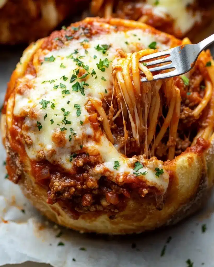 Garlic Bread Spaghetti Bowls Recipe