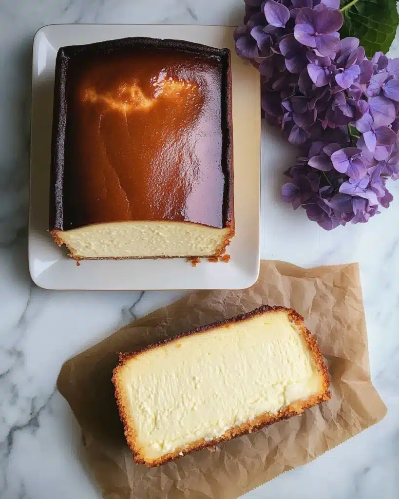 Loaf Pan Basque Cheesecake Recipe