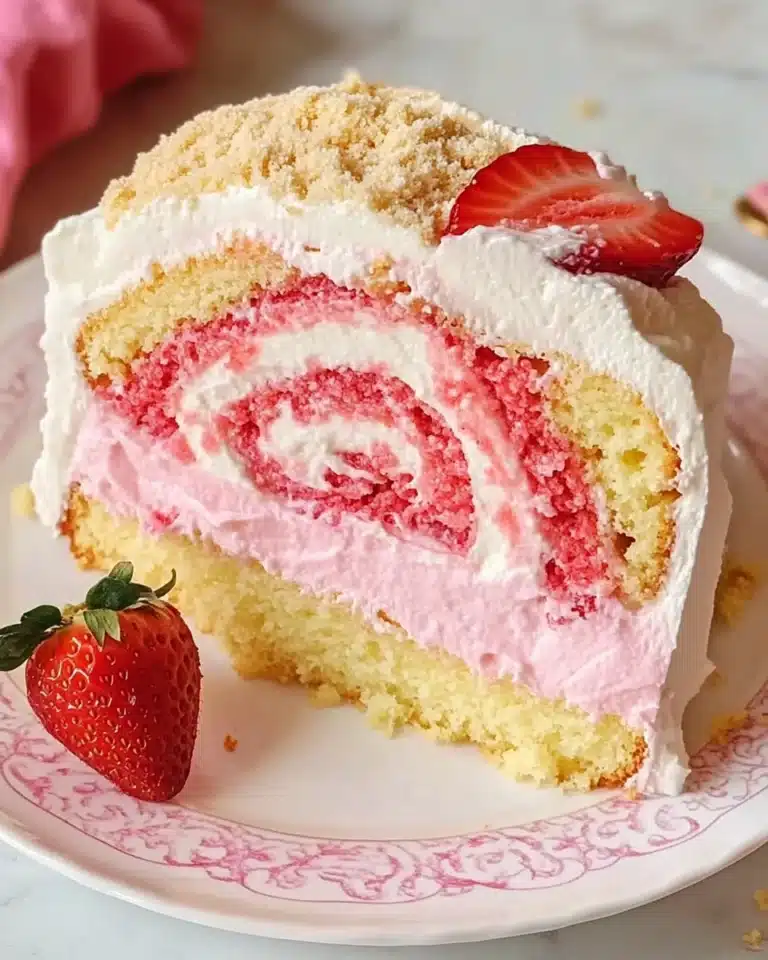 Strawberry Shortcake Swiss Roll Delight Recipe