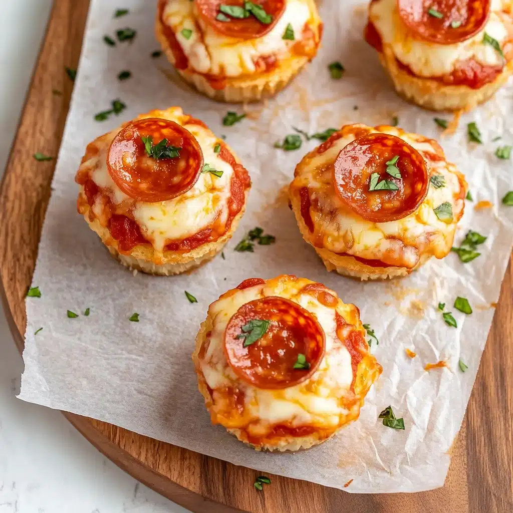 Cheesy Pepperoni Pizza Muffins Recipe - Recipe Image