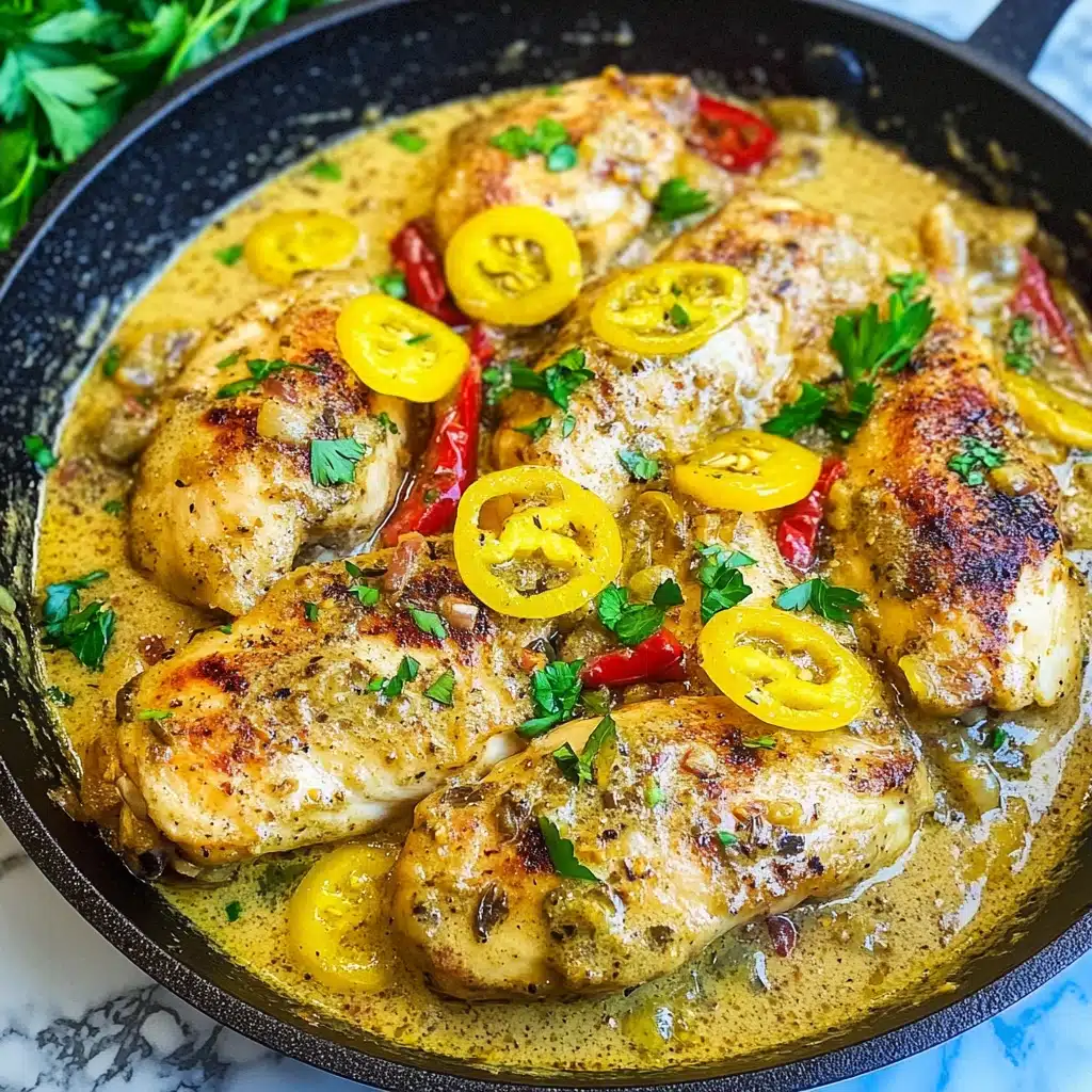 Creamy Pepperoncini Chicken Delight Recipe - Recipe Image