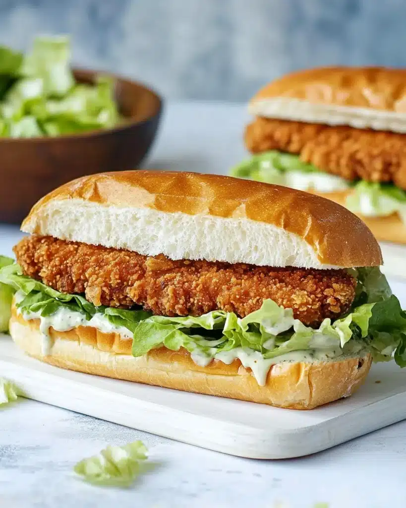 Crispy Chicken Caesar Baguette Recipe
