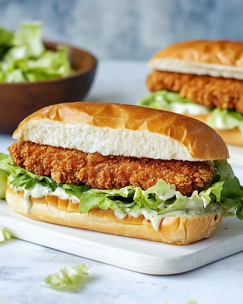 Crispy Chicken Caesar Baguette Recipe