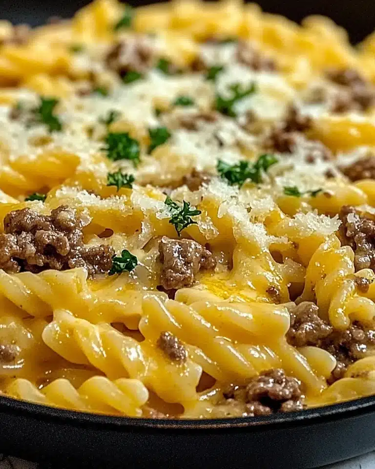 Creamy Cheddar Ranch Beef Pasta Recipe