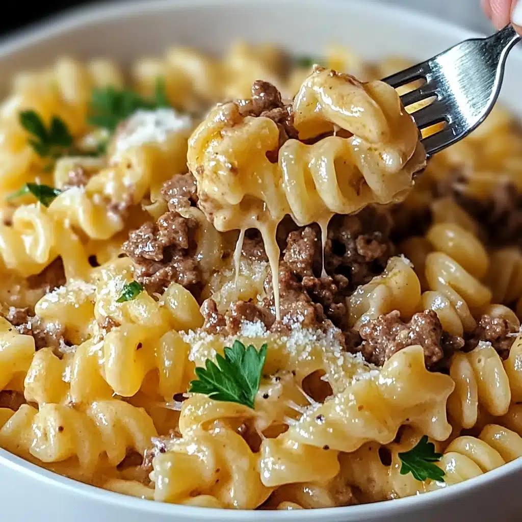 Creamy Cheddar Ranch Beef Pasta Recipe - Recipe Image