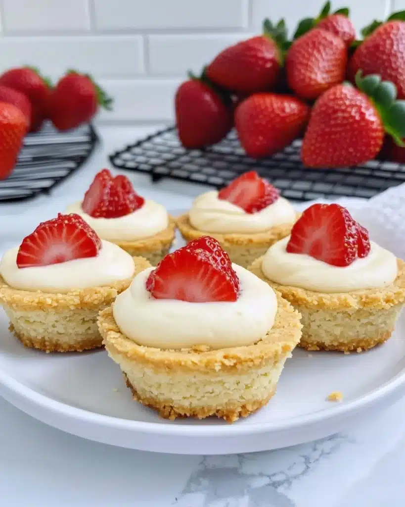 Strawberry Cheesecake Cookie Cup Delights Recipe