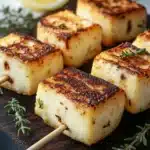 Lemon-Thyme Halloumi Skewers Recipe