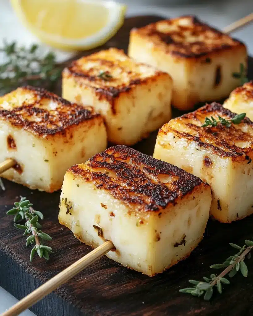 Lemon-Thyme Halloumi Skewers Recipe