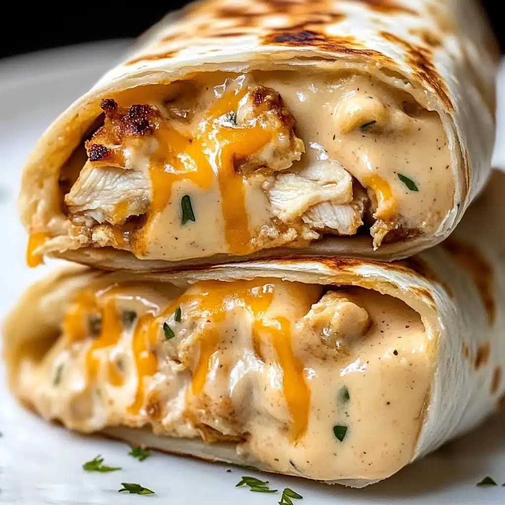 Cheesy Garlic Chicken Wraps Recipe - Recipe Image