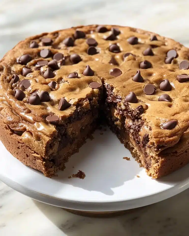 Nutella-Stuffed Chocolate Chip Cookie Pie Recipe