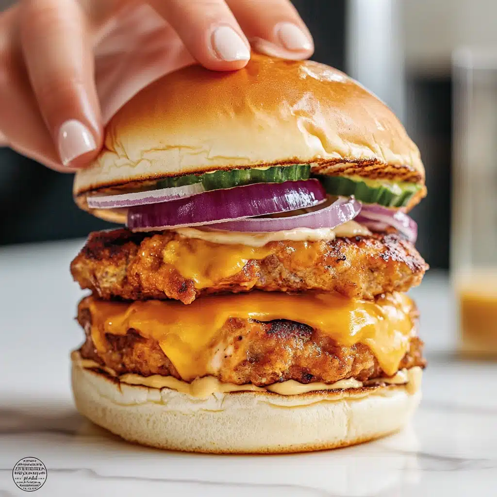 Smash Chicken Burger Deluxe Recipe - Recipe Image