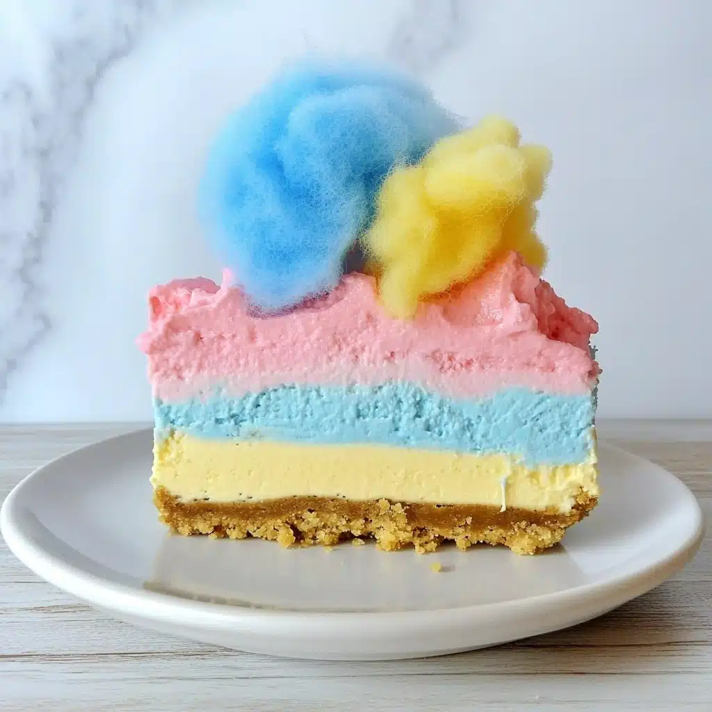 Cotton Candy JELLO Cheesecake Recipe - Recipe Image