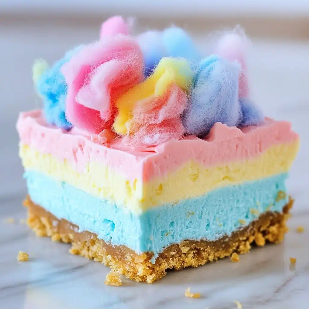 Cotton Candy JELLO Cheesecake Recipe - Recipe Image