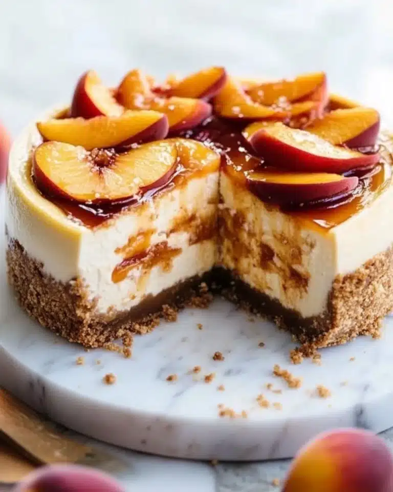 Peach Cobbler Cheesecake Delight Recipe