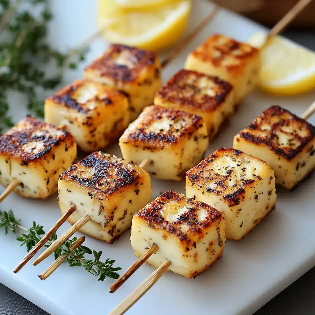 Lemon-Thyme Halloumi Skewers Recipe - Recipe Image