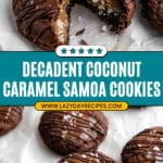 Coconut Caramel Stuffed Samoa Cookies Recipe