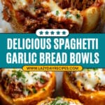 Garlic Bread Spaghetti Bowls Recipe