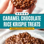 Chewy Caramel Chocolate Rice Krispie Treats Recipe