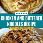 Buttered Noodles with Golden Chicken Recipe
