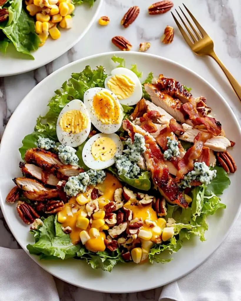 Grilled Corn and Peach Cobb Salad Recipe