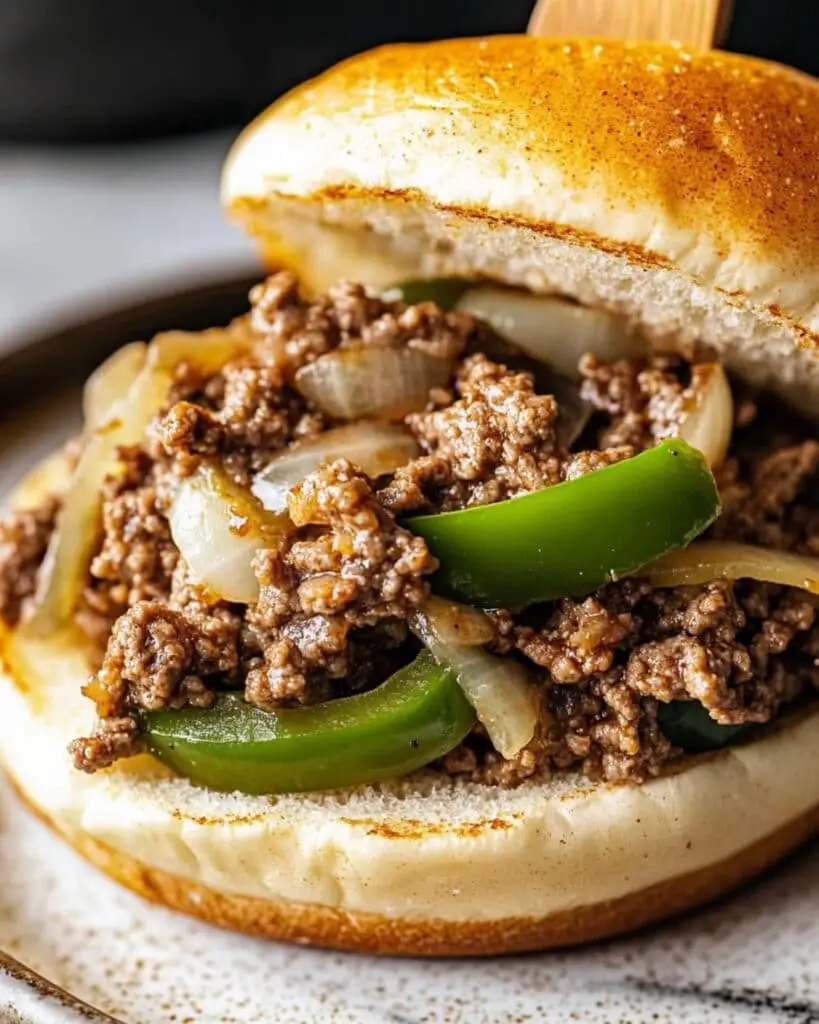 Ground Beef Cheesesteak Recipe