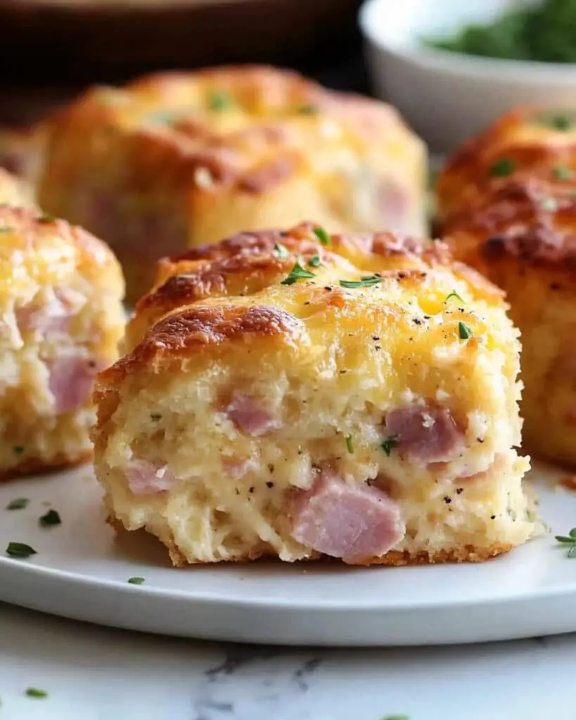 Ham and Cheese Butter Swim Biscuits Recipe