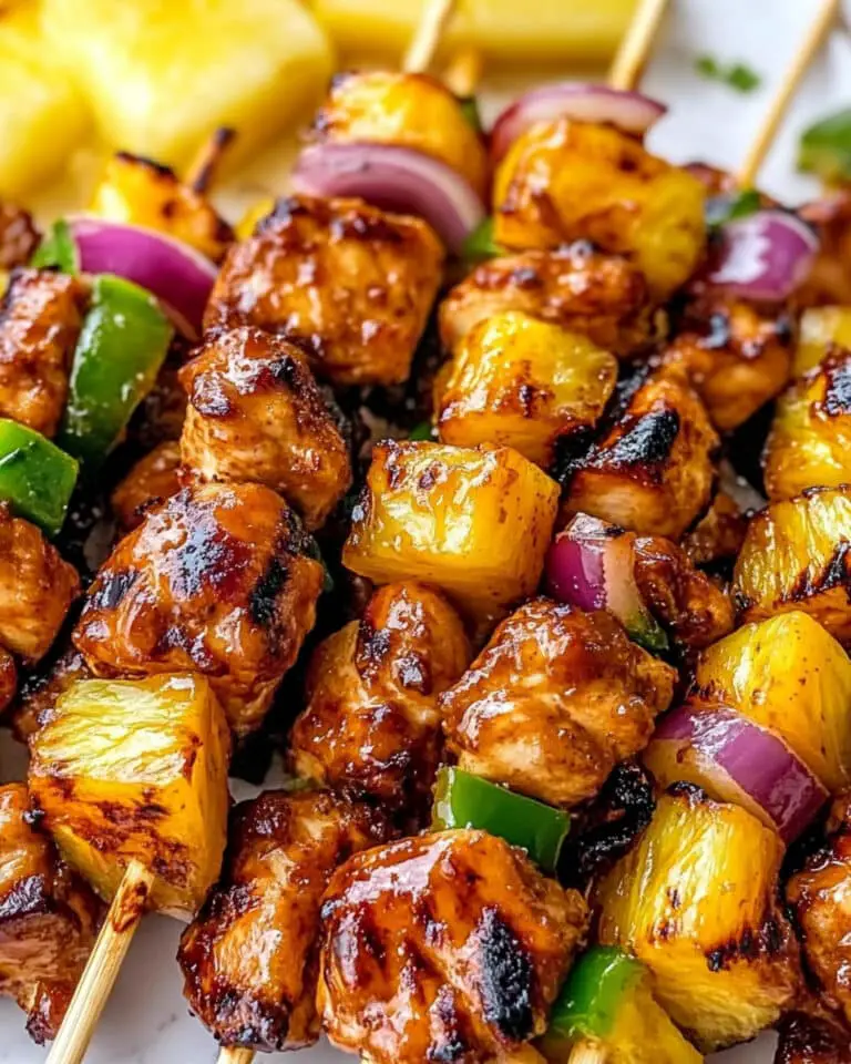 Hawaiian Inspired Chicken Kabobs Recipe