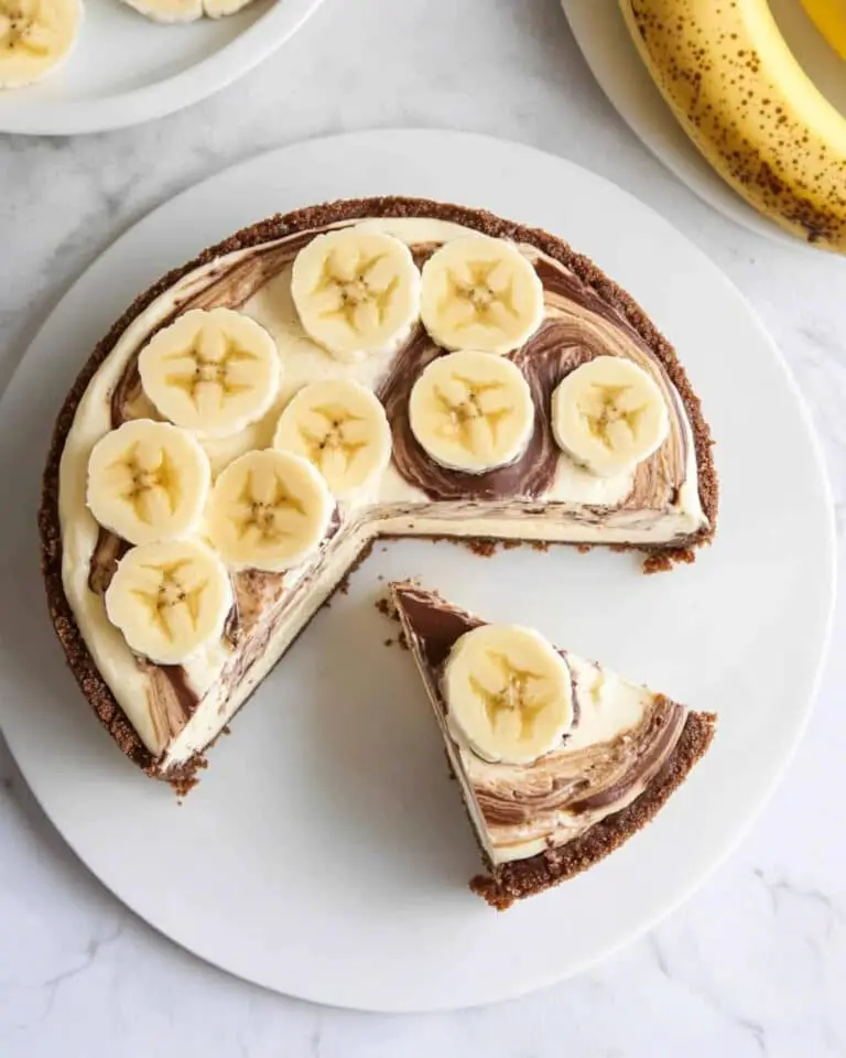No Bake Nutella Cheesecake with Banana Recipe