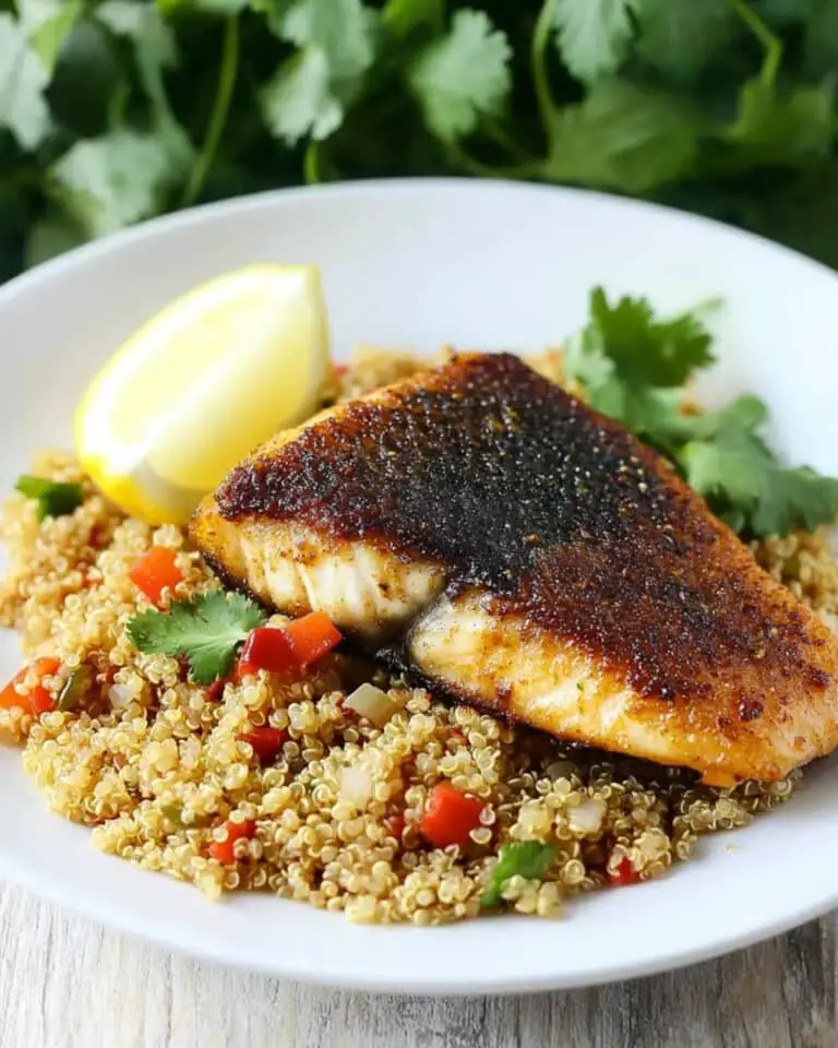 Sweet and Spicy Salmon over Dirty Quinoa Recipe