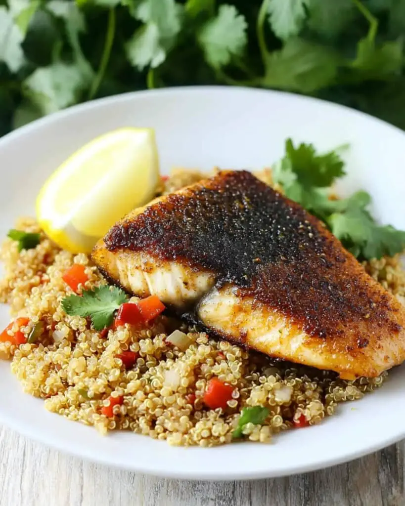 Sweet and Spicy Salmon over Dirty Quinoa Recipe